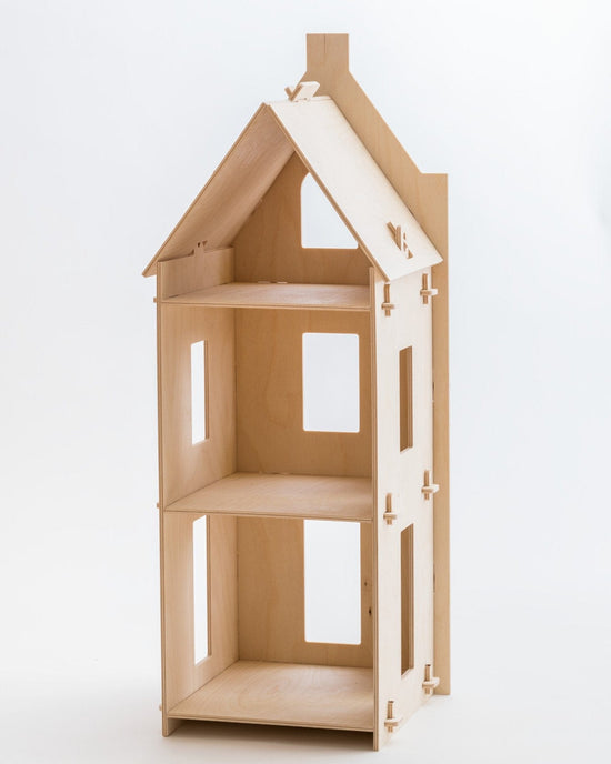 Little maquette kids play stepped gable dollhouse