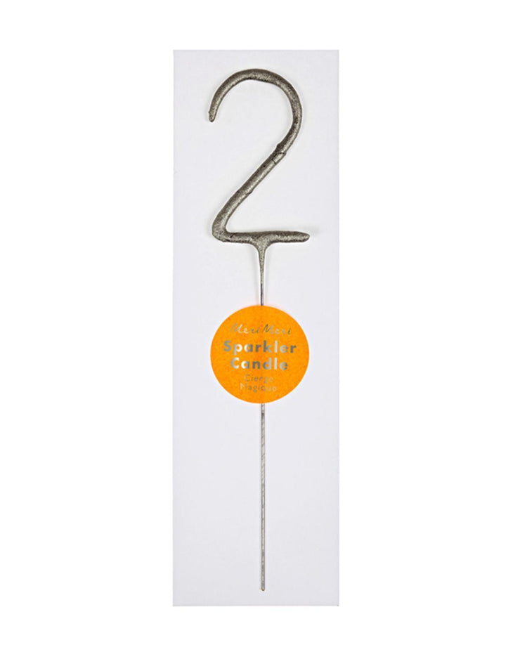 Little meri meri paper+party #2 sparkler in silver