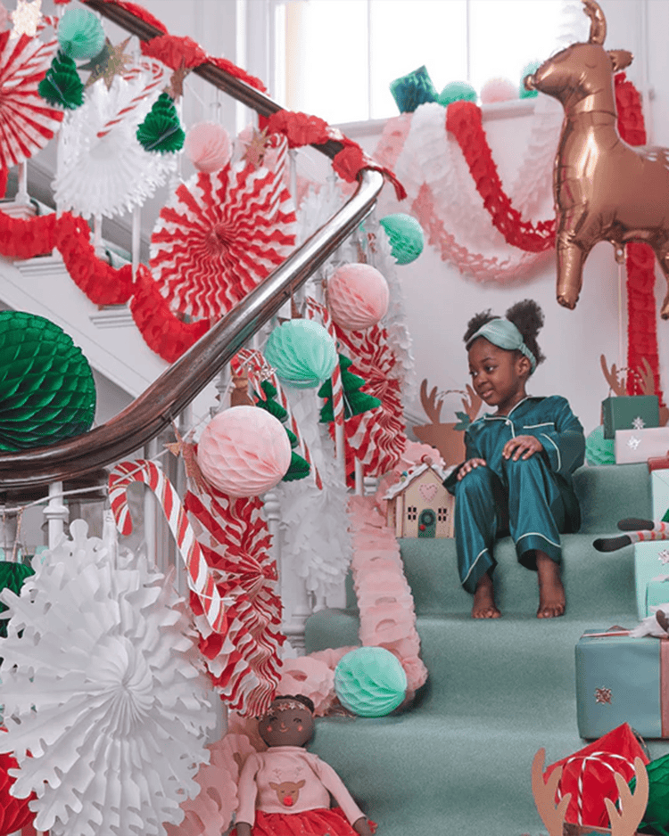 Little meri meri paper+party 3 festive honeycomb garlands