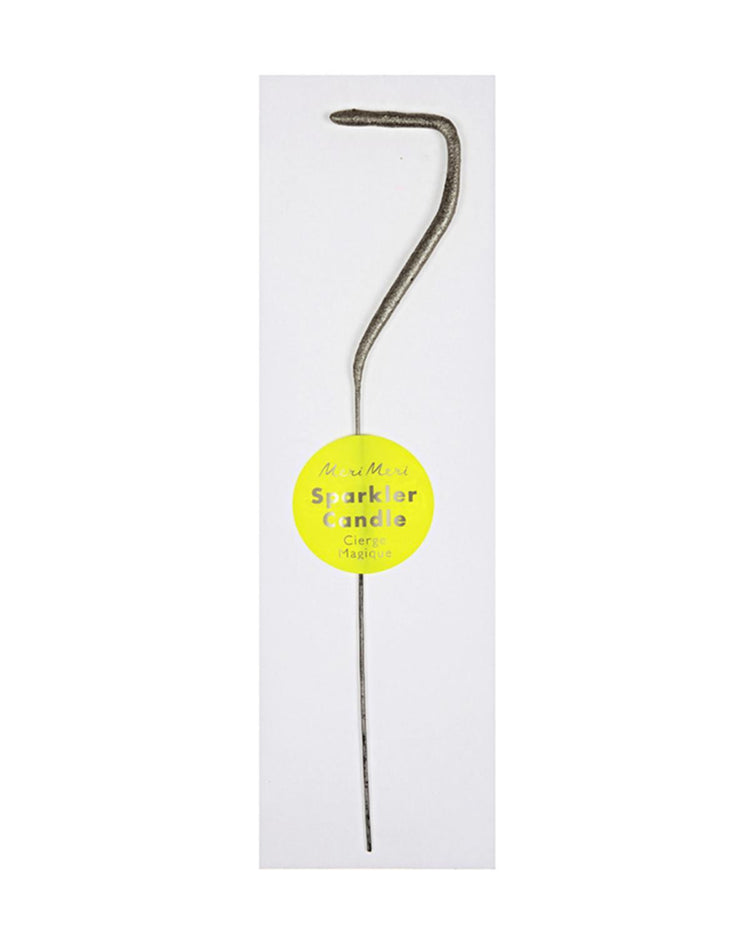 Little meri meri paper+party #7 sparkler in silver