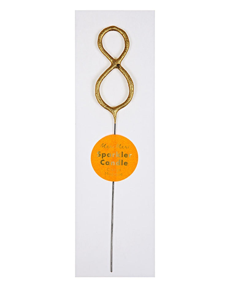 Little meri meri paper+party #8 sparkler in gold