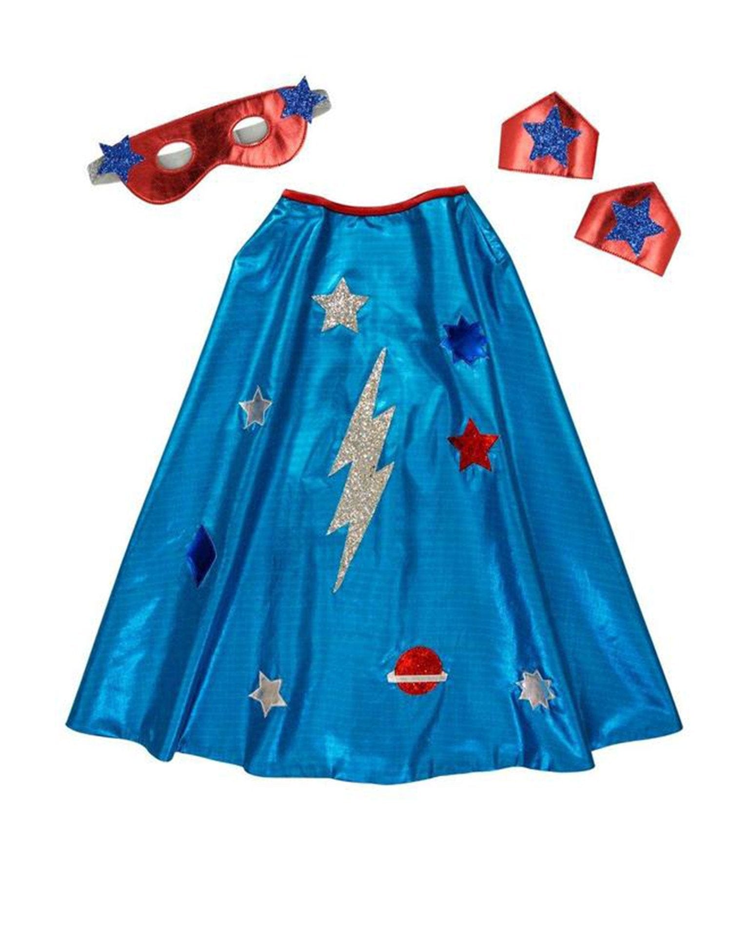 meri meri blue superhero costume at Little
