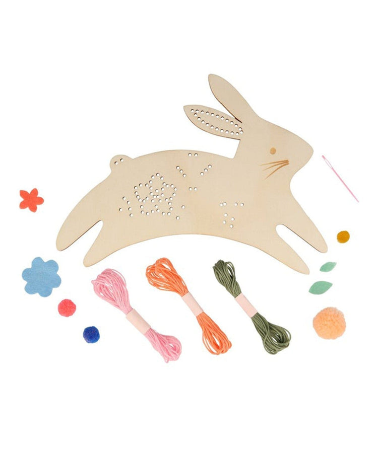 Little meri meri paper + party bunny embroidery kit