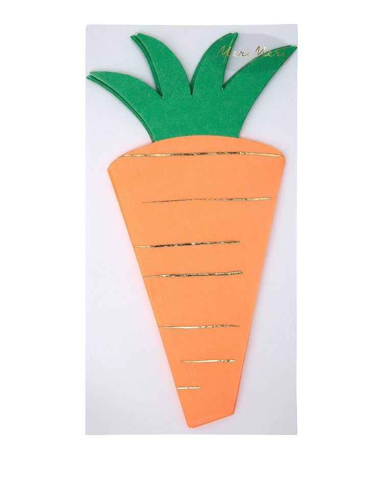 Little meri meri paper+party carrot napkin