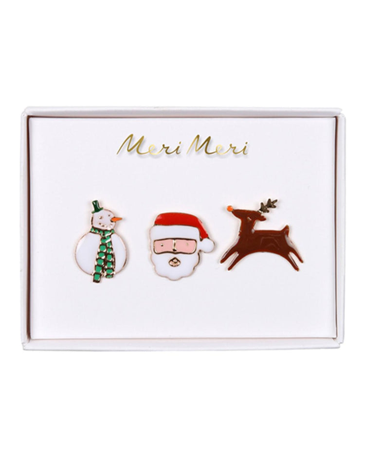Little meri meri accessories christmas character pins