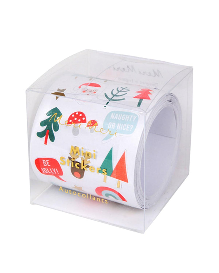 Little meri meri paper+party christmas icons sticker roll