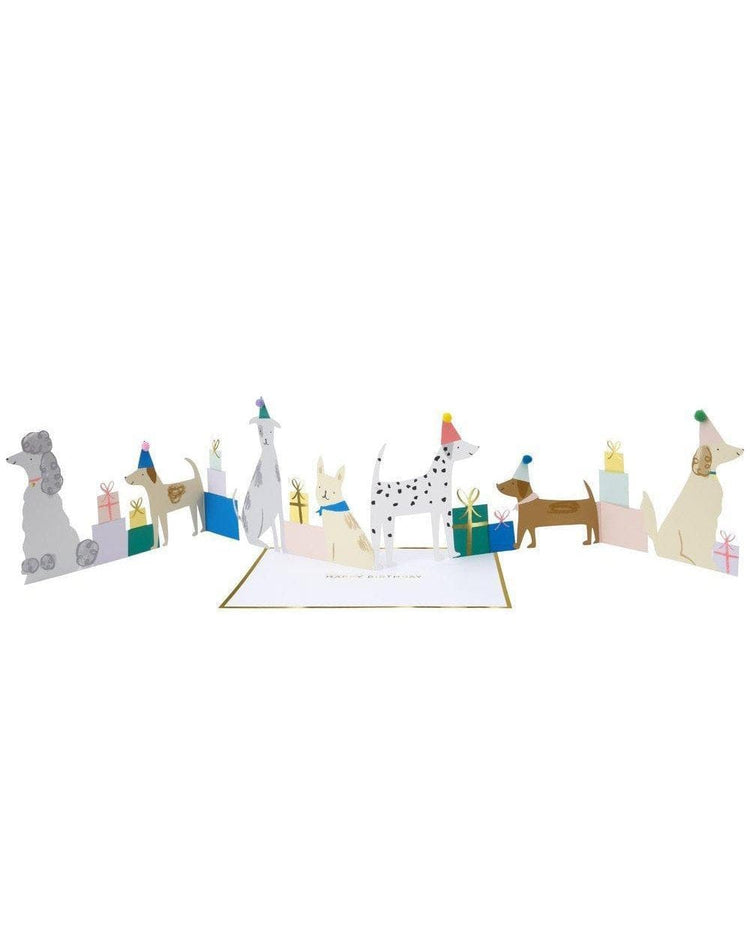 dog party concertina card