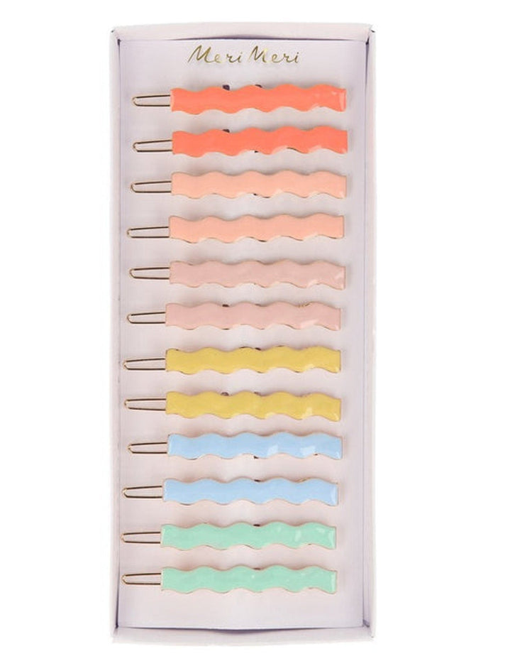 Little meri meri accessories enamel wavy hair clips