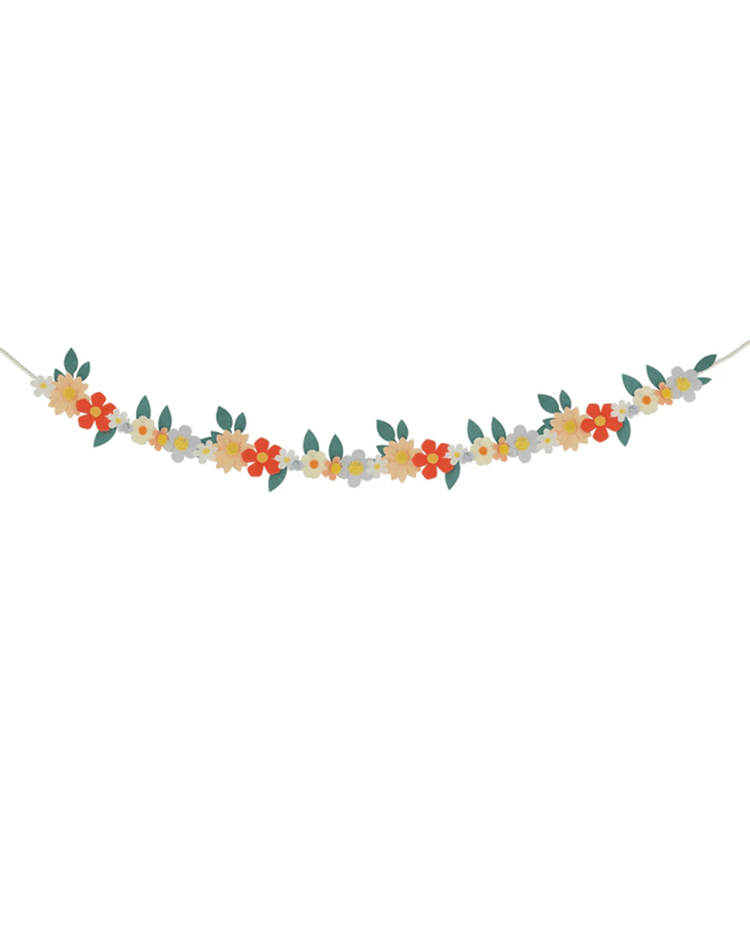 Little meri meri paper + party felt flower garland