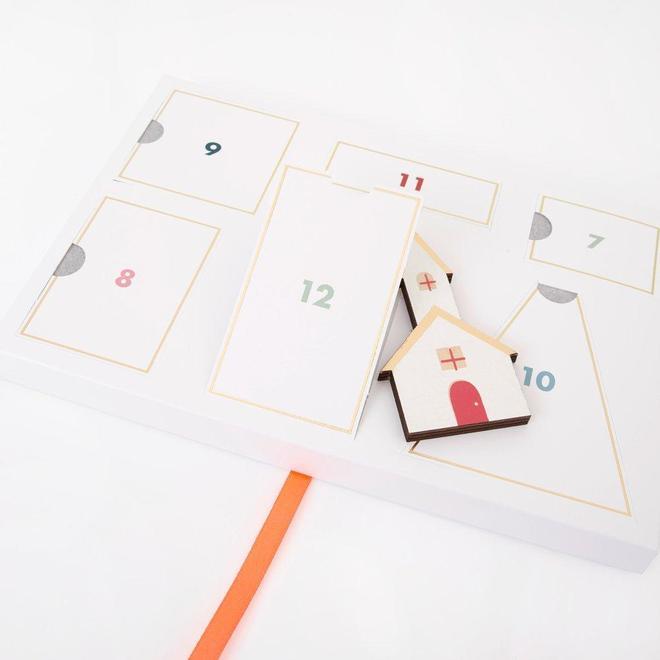 Little meri meri room festive village wooden advent calendar