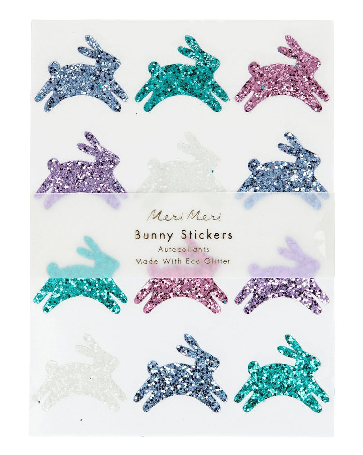 Little meri meri paper + party glitter bunny stickers