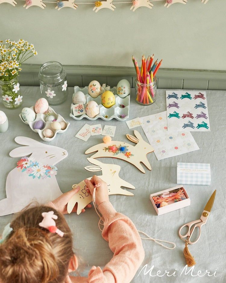 Little meri meri paper + party glitter bunny stickers