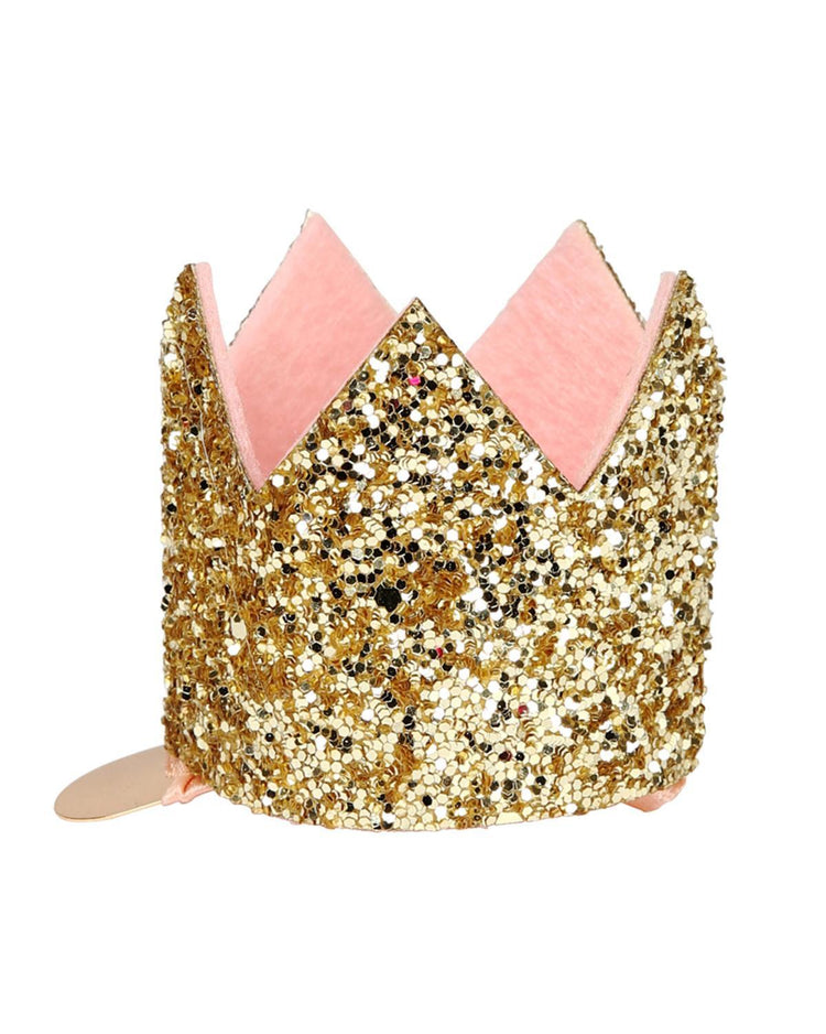 meri meri glittered crown hair clip accessories Little