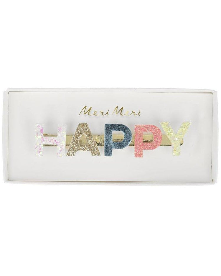 meri meri happy glitter hair clip accessories Little