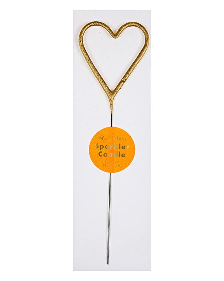 Little meri meri paper+party heart sparkler in gold