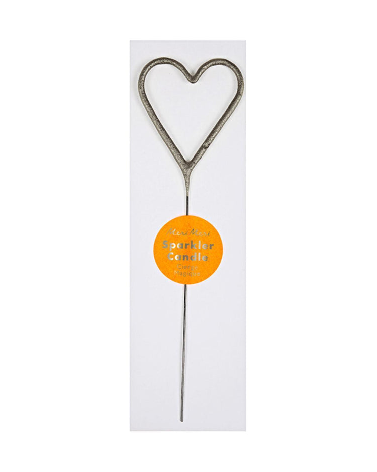 meri meri heart sparkler in silver party Little