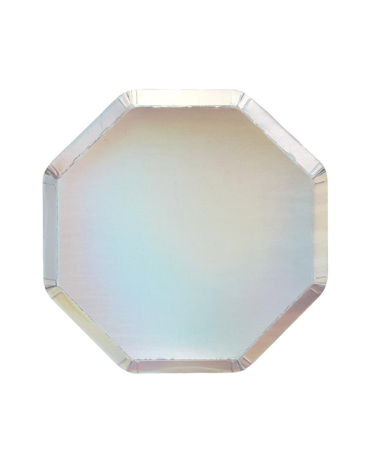 meri meri silver holographic cocktail plates party Little