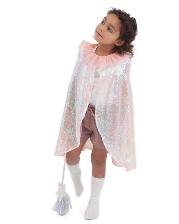 Little meri meri play iridescent sequin cape + wand set