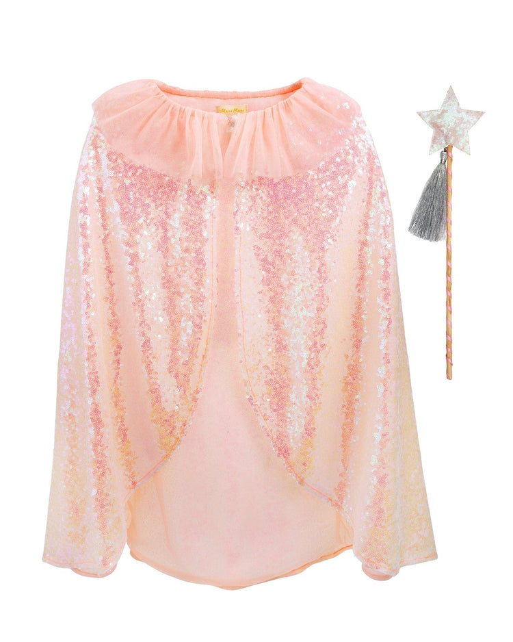 Little meri meri play iridescent sequin cape + wand set