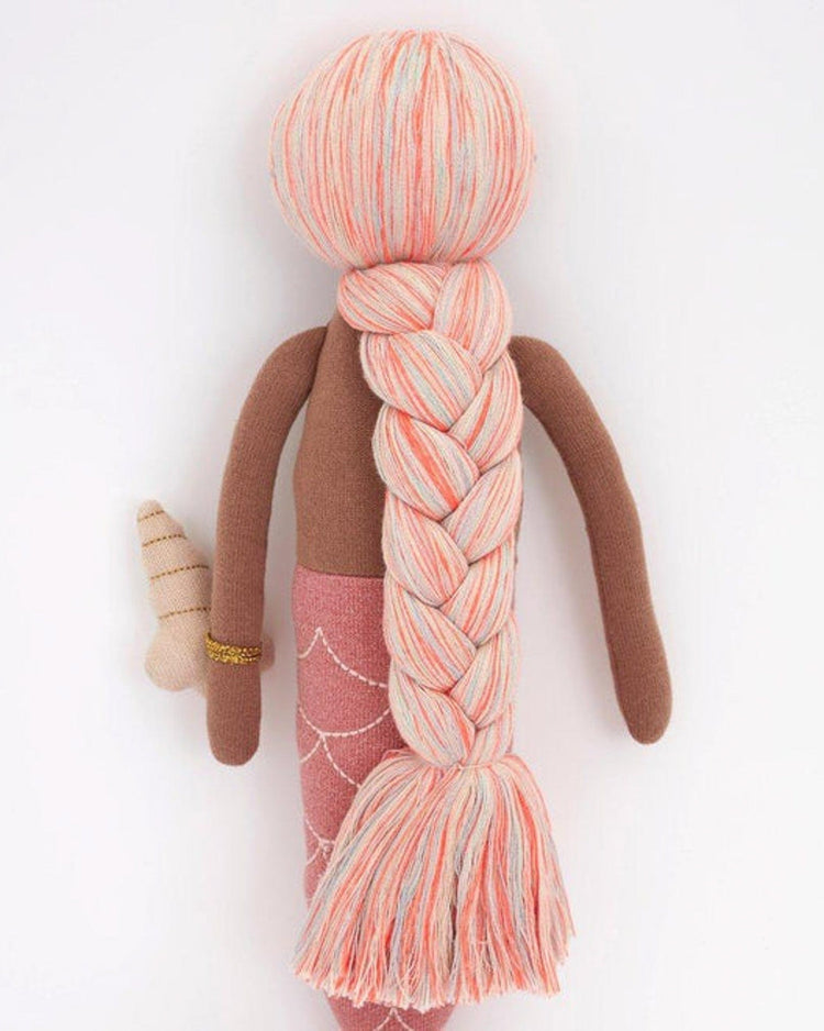 Little meri meri play jade pink knitted mermaid