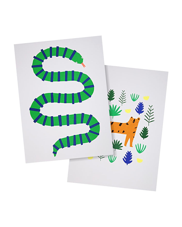 Little meri meri room Jungle Art Prints