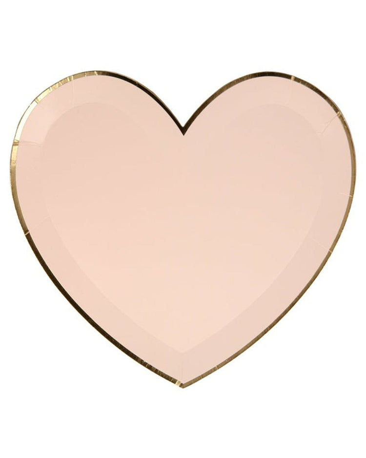 Little meri meri paper + party large pink heart plates