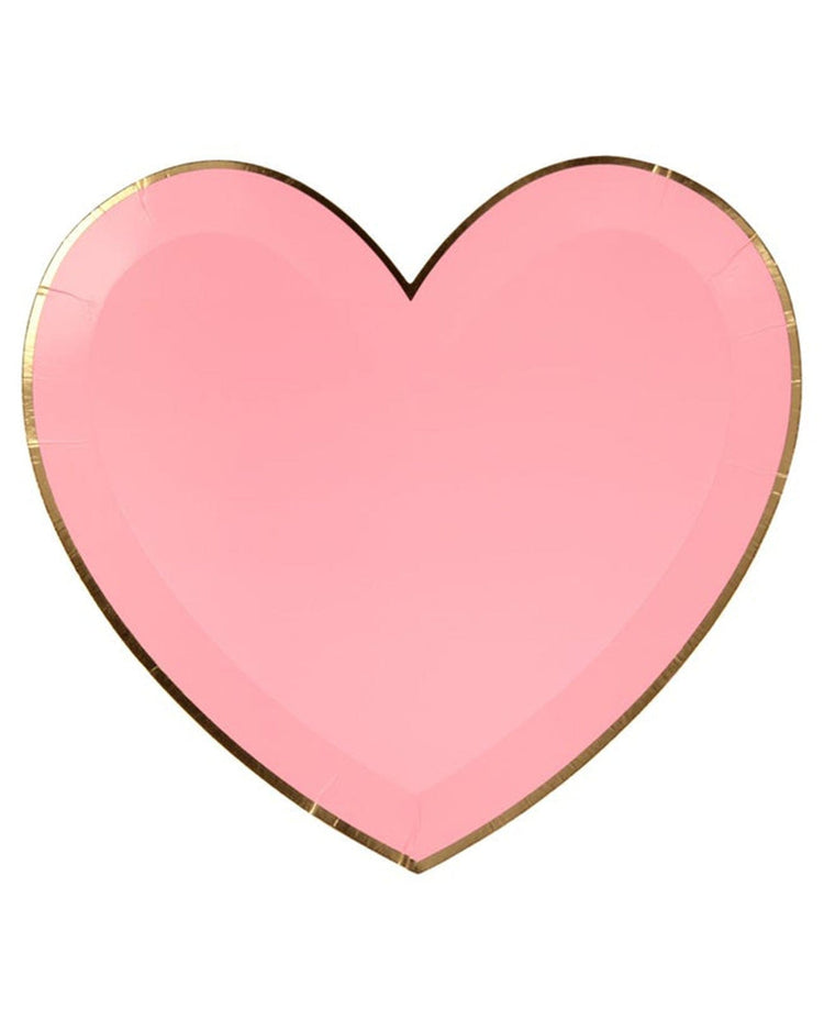 Little meri meri paper + party large pink heart plates
