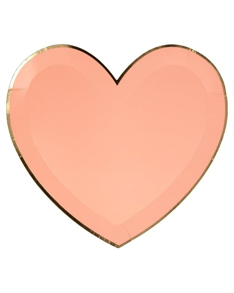 Little meri meri paper + party large pink heart plates