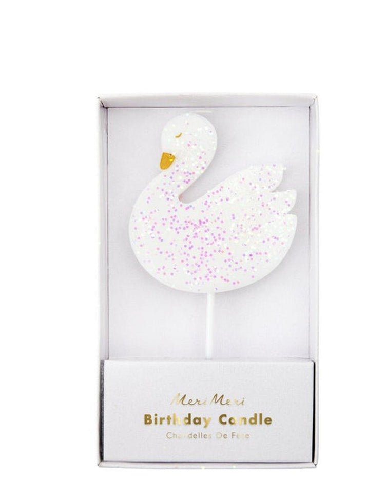 Little meri meri paper + party large swan candle