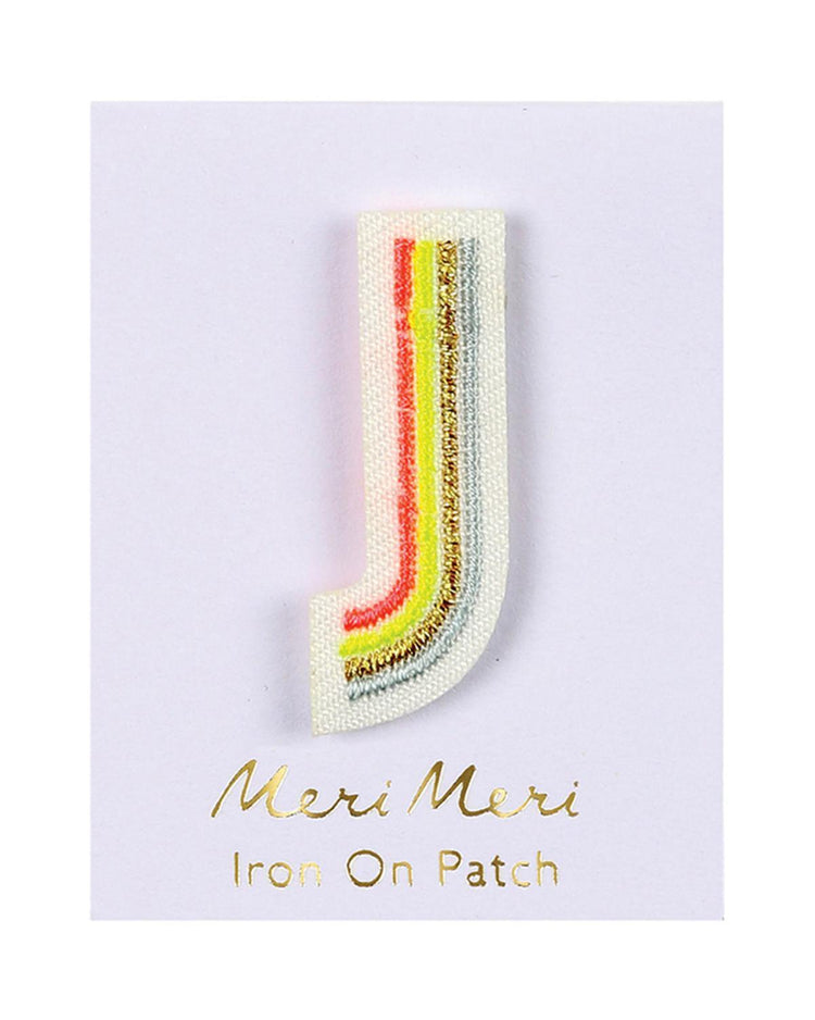 Little meri meri accessories letter j patch