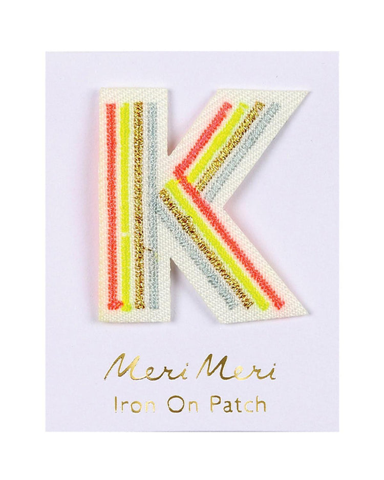 Little meri meri accessories letter k patch