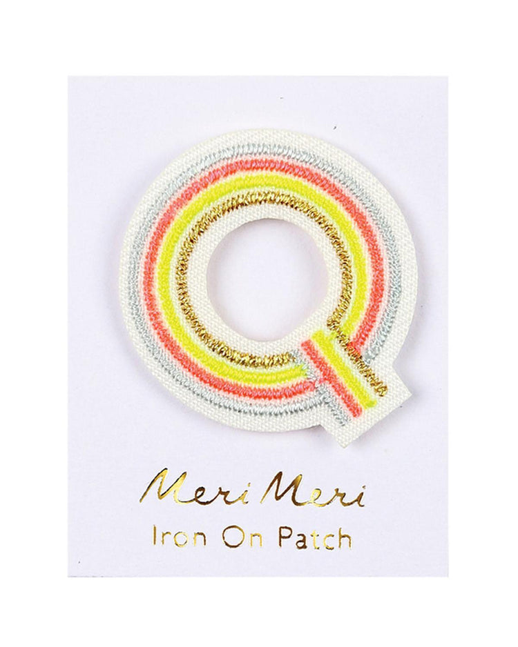 meri meri letter q patch accessories Little