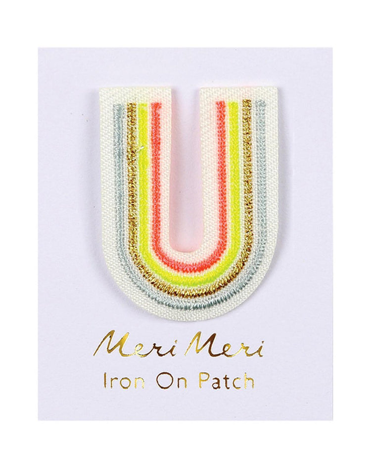 meri meri letter u patch accessories Little