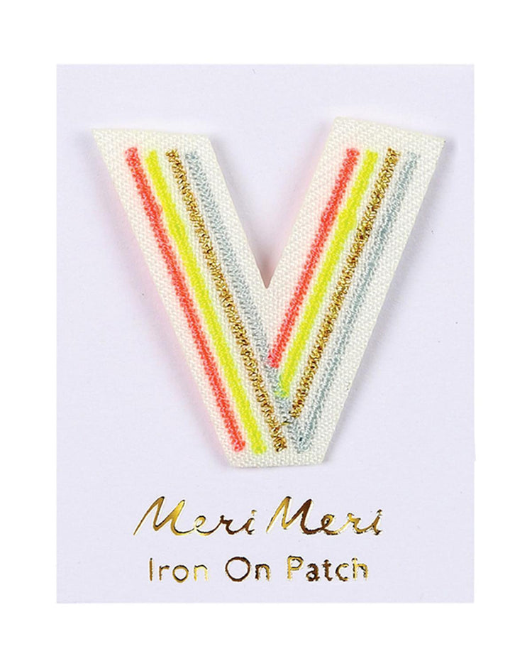 Little meri meri accessories letter v patch