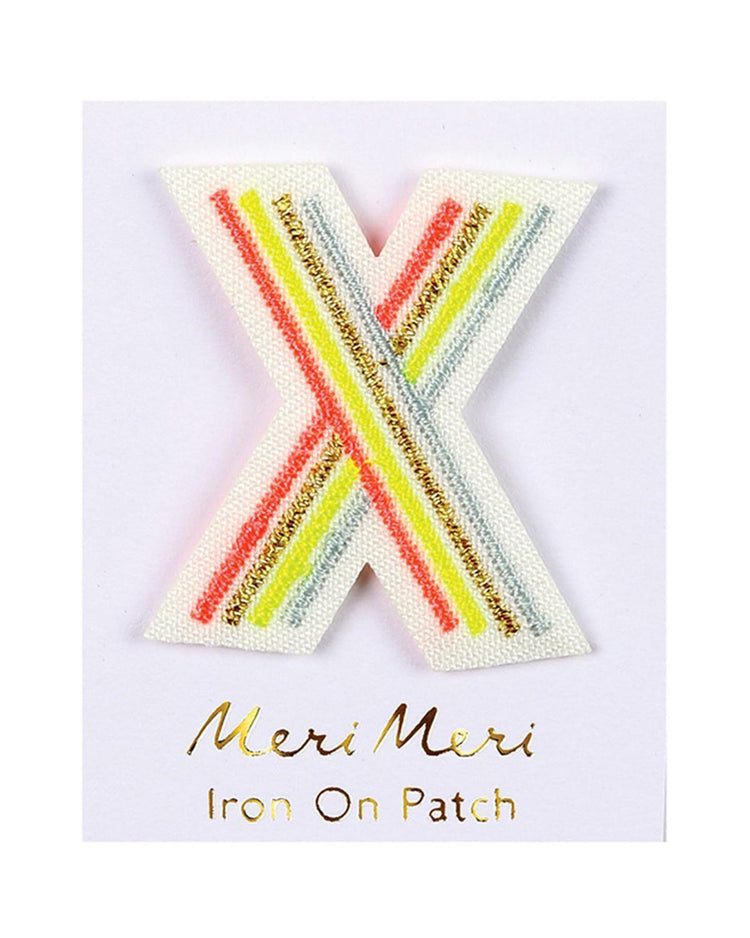 meri meri letter x patch accessories Little