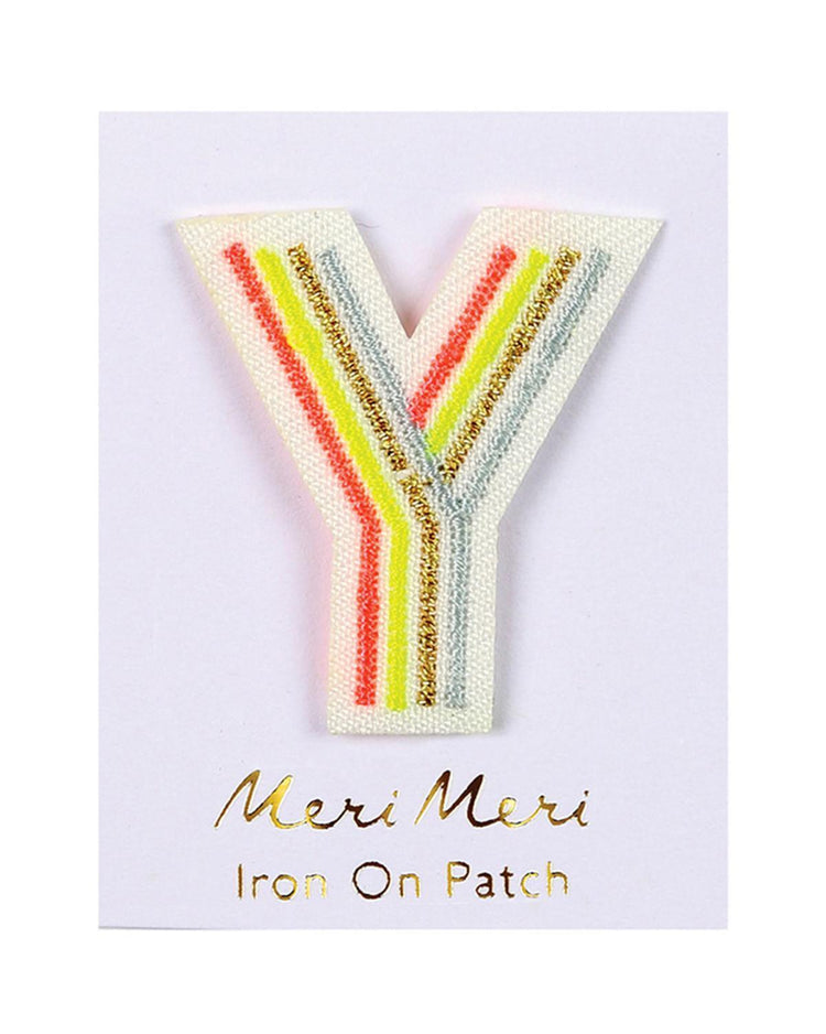 meri meri letter y patch accessories Little