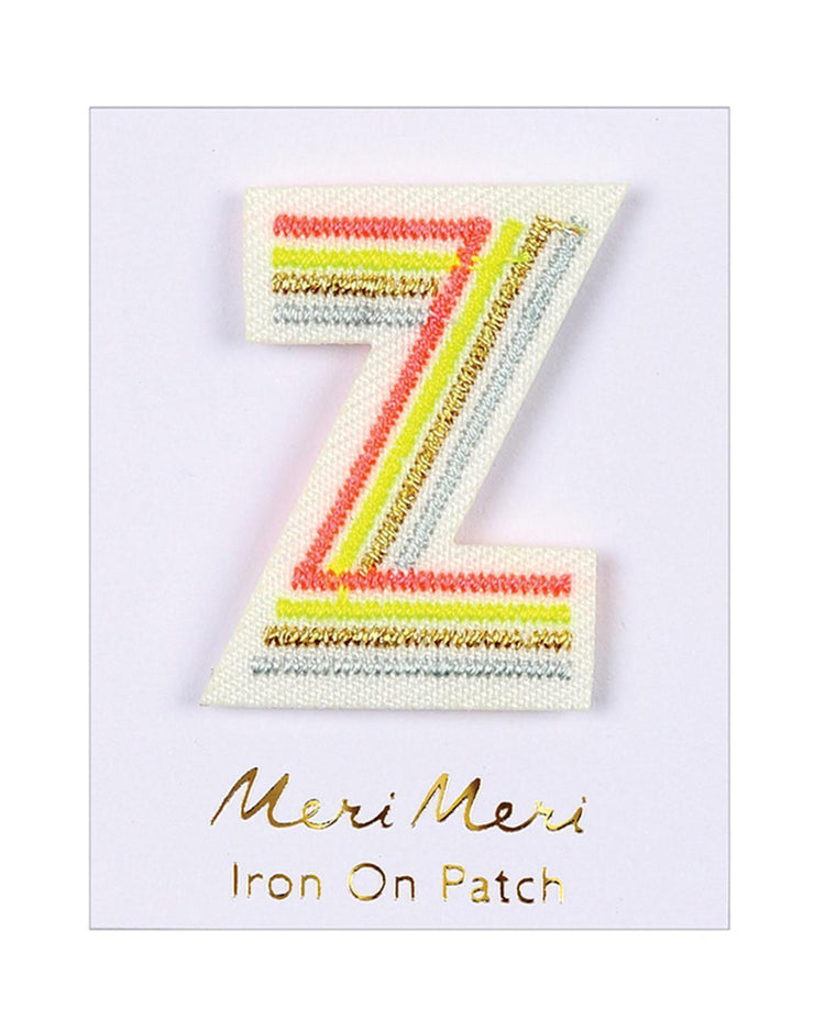 Little meri meri accessories letter z patch
