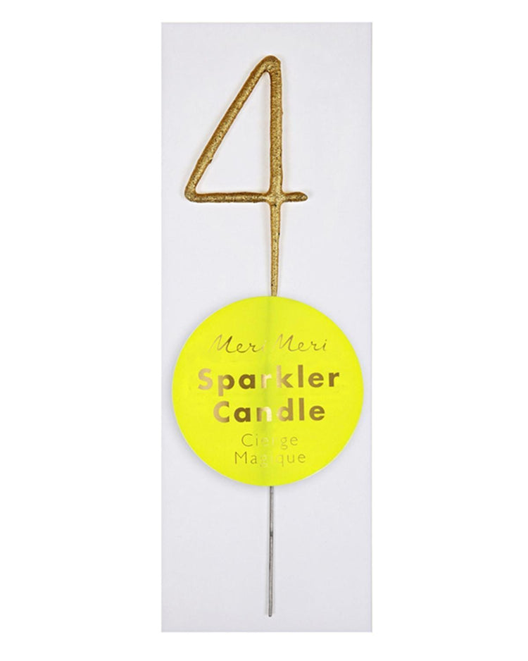 Little meri meri paper+party mini #4 sparkler in gold