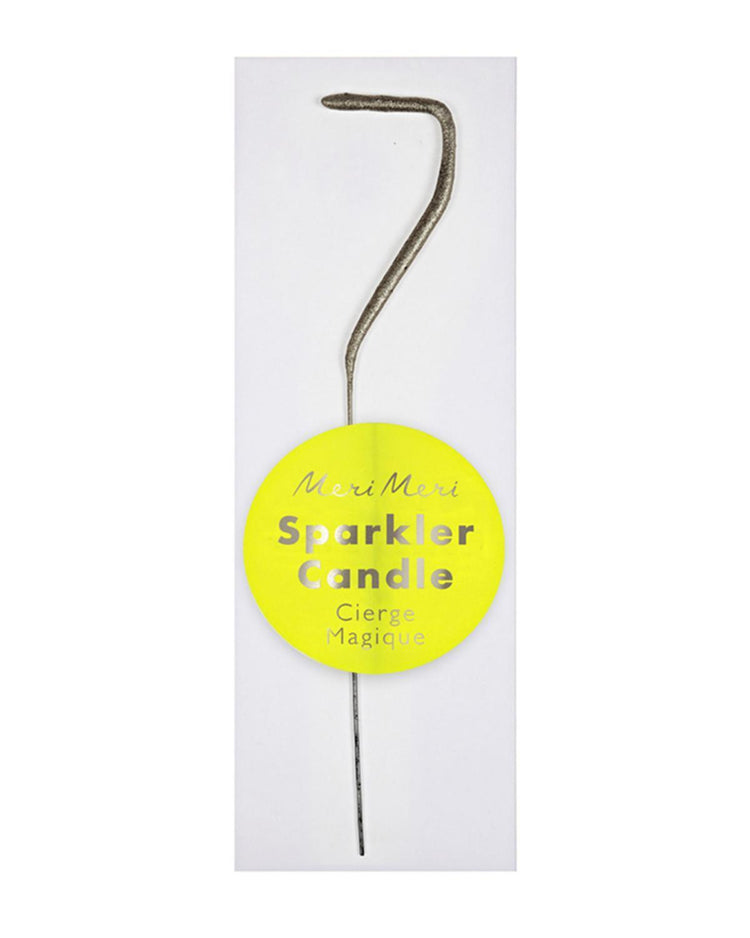 Little meri meri paper+party mini #7 sparkler in silver