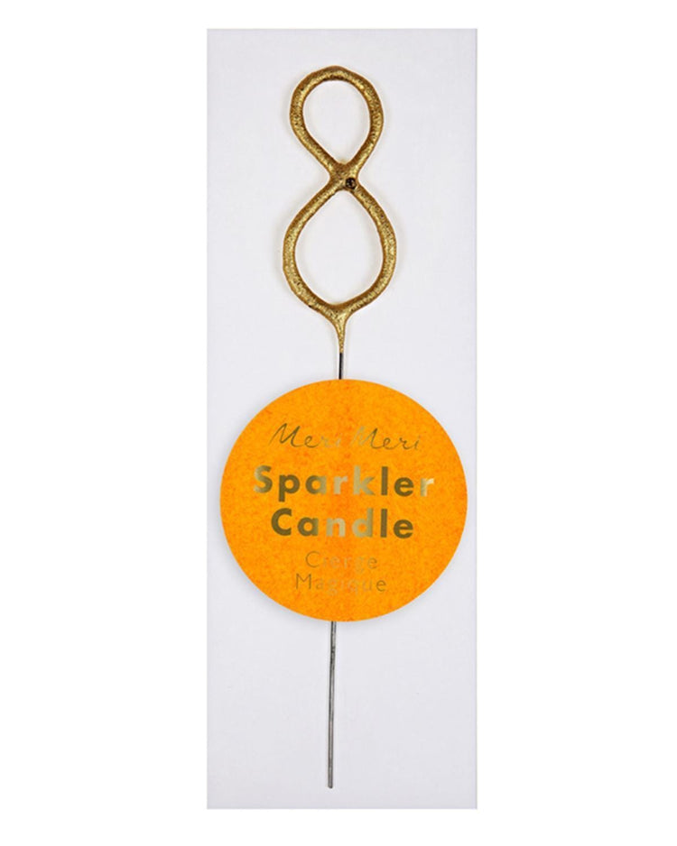 Little meri meri paper+party mini #8 sparkler in gold