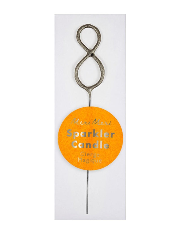 Little meri meri paper+party mini #8 sparkler in silver