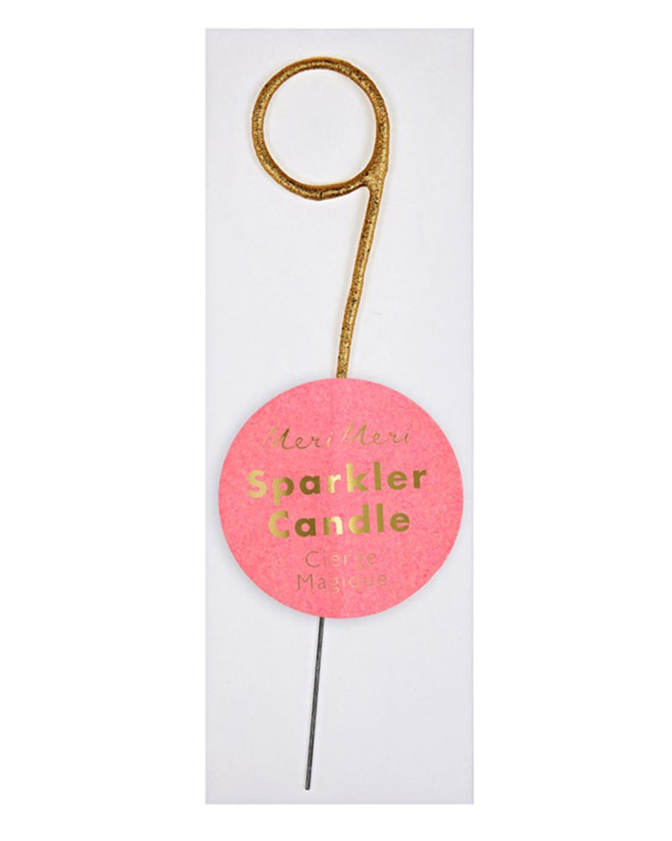 Little meri meri paper+party mini #9 sparkler in gold