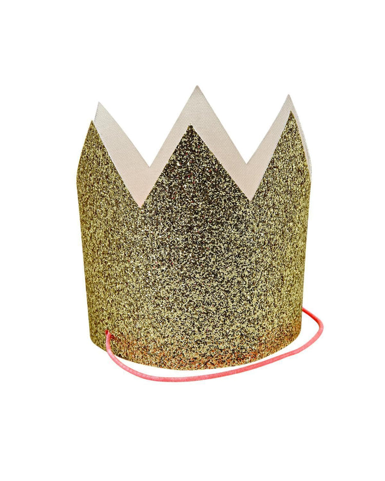 meri meri mini gold glittered crowns party Little