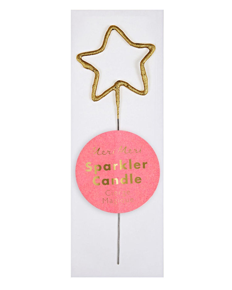 meri meri mini star sparkler in gold party Little