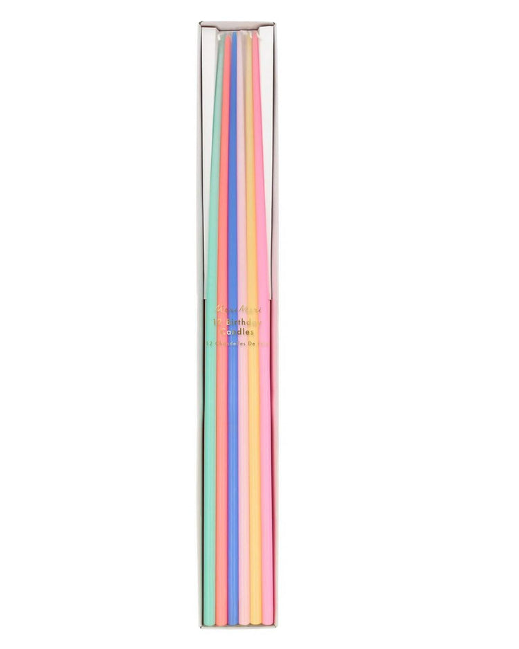 Little meri meri paper + party mixed tall tapered candles