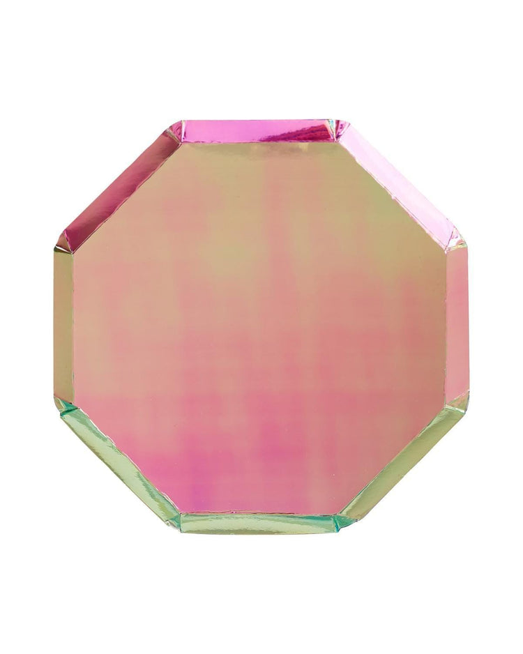 Little meri meri paper+party oil slick foil cocktail plate