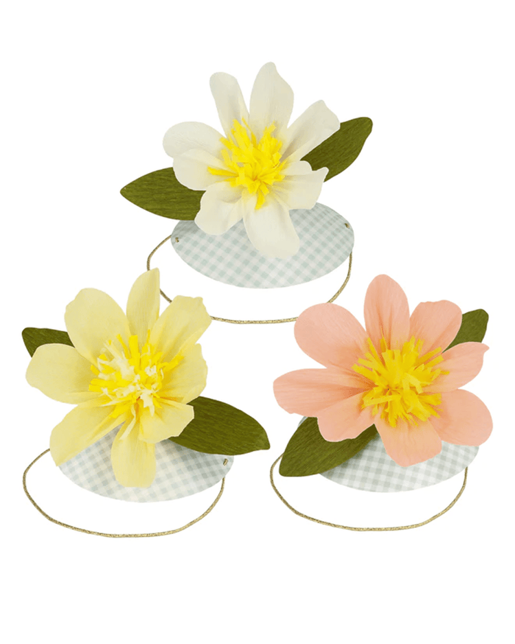 meri meri paper flower hats party Little