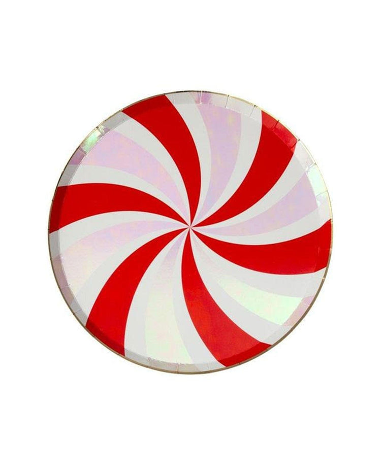 Little meri meri paper+party peppermint swirl side plate
