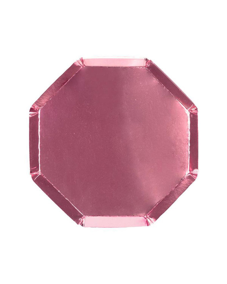 Little meri meri paper+party pink foil cocktail plate