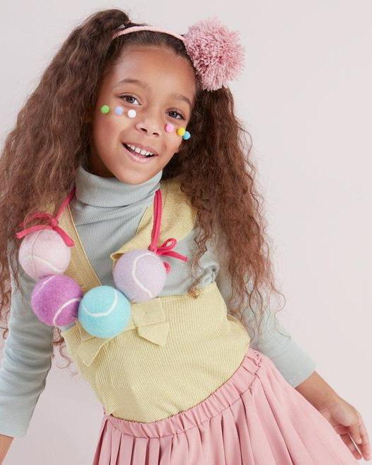 Little meri meri accessories pink pom pom headband